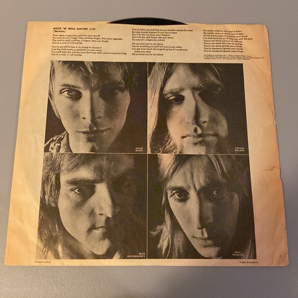 David Bowie Ziggy Stardust 1972 Pressing - Picture 6 of 9